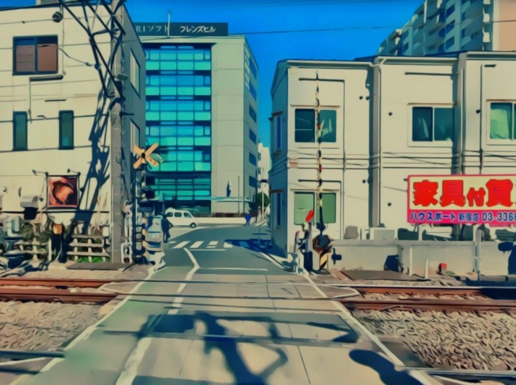 西武新宿線の踏切