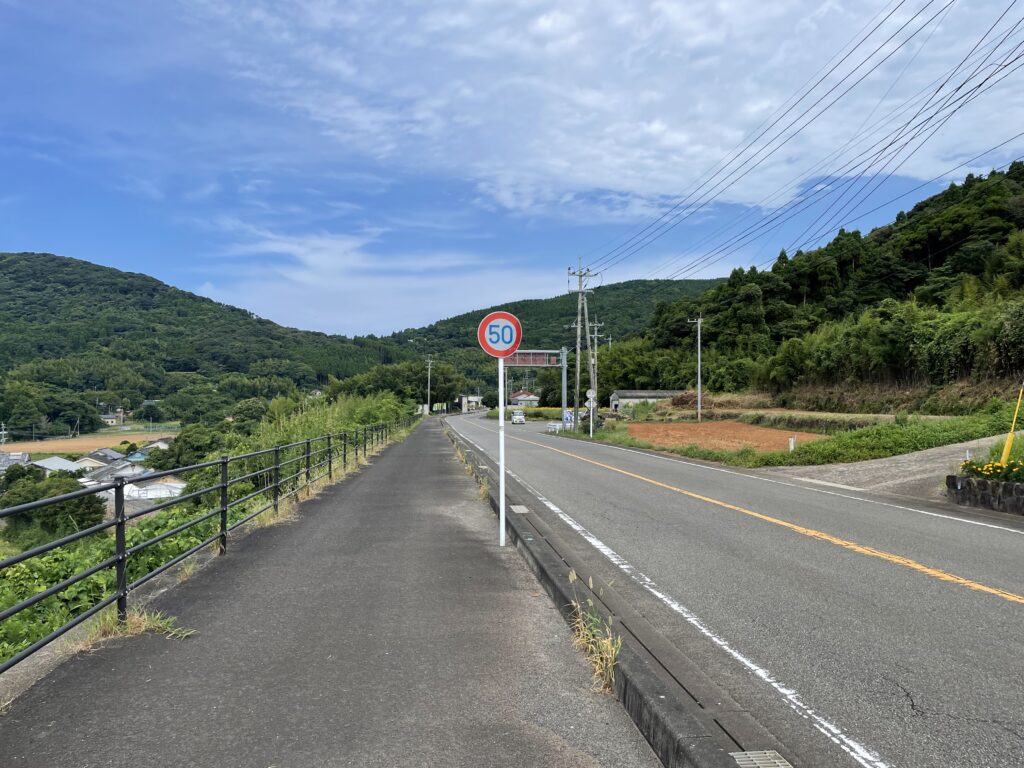 長島の国道389号線
